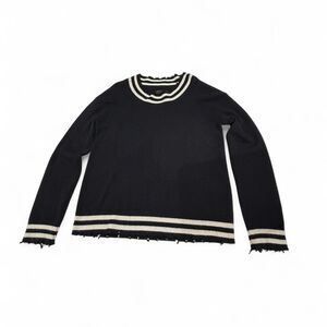 Rta Women's Navy & White striped Cashmere Jumper